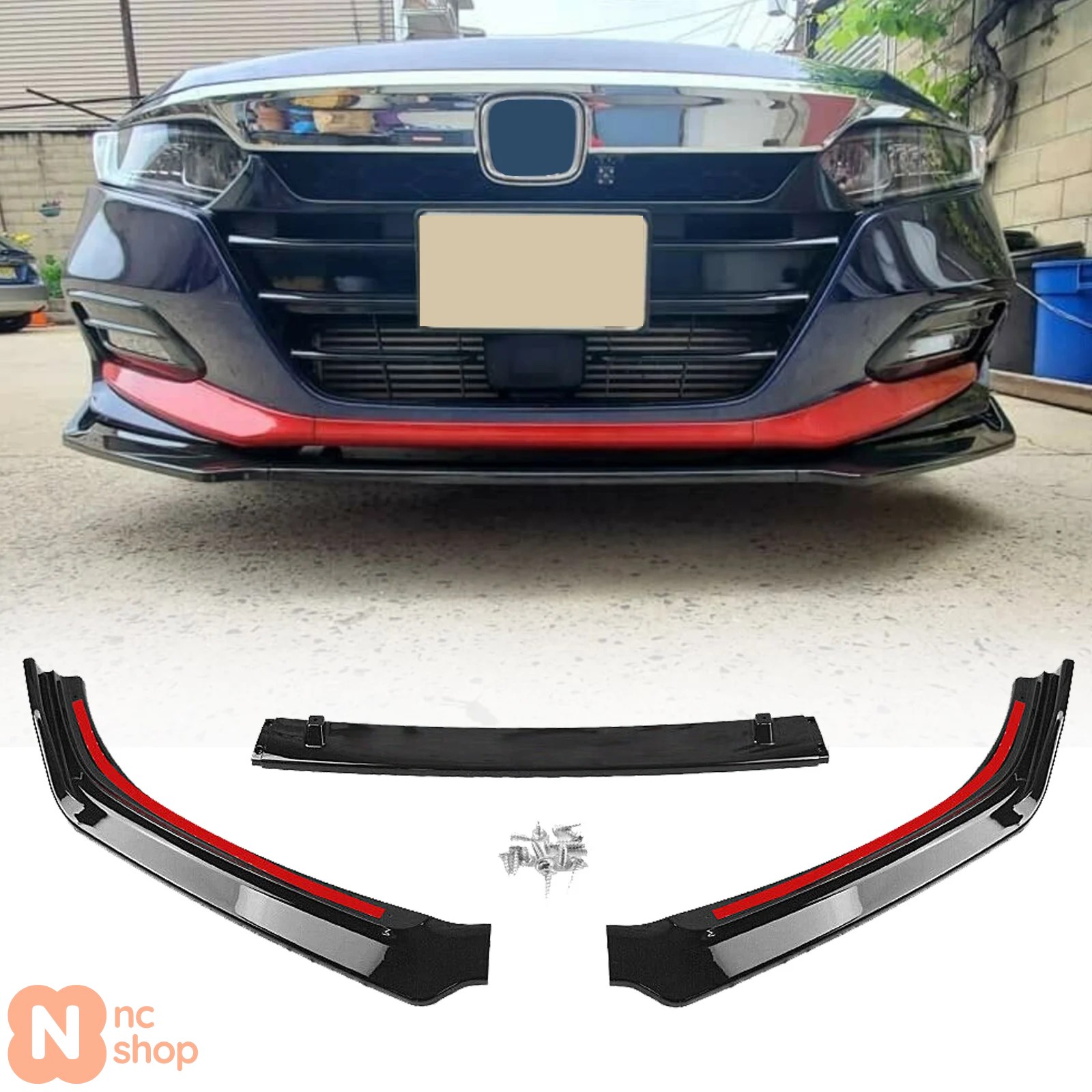 ブランド登録なし - 【並行輸入品】フロントバンパースポイラーリップ ホンダ 調和 10TH 2018-2021 4部屋の入り口 10GEN 運動競技 JDM