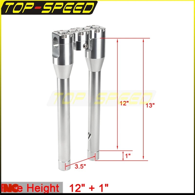 ブランド登録なし - 並行輸入品 クローム 12in 12in 蹴り付けるうしろ側/引っ切りない チャレンジャー 手持ち部分赤ちょうちん ライザーキット クラブトップク