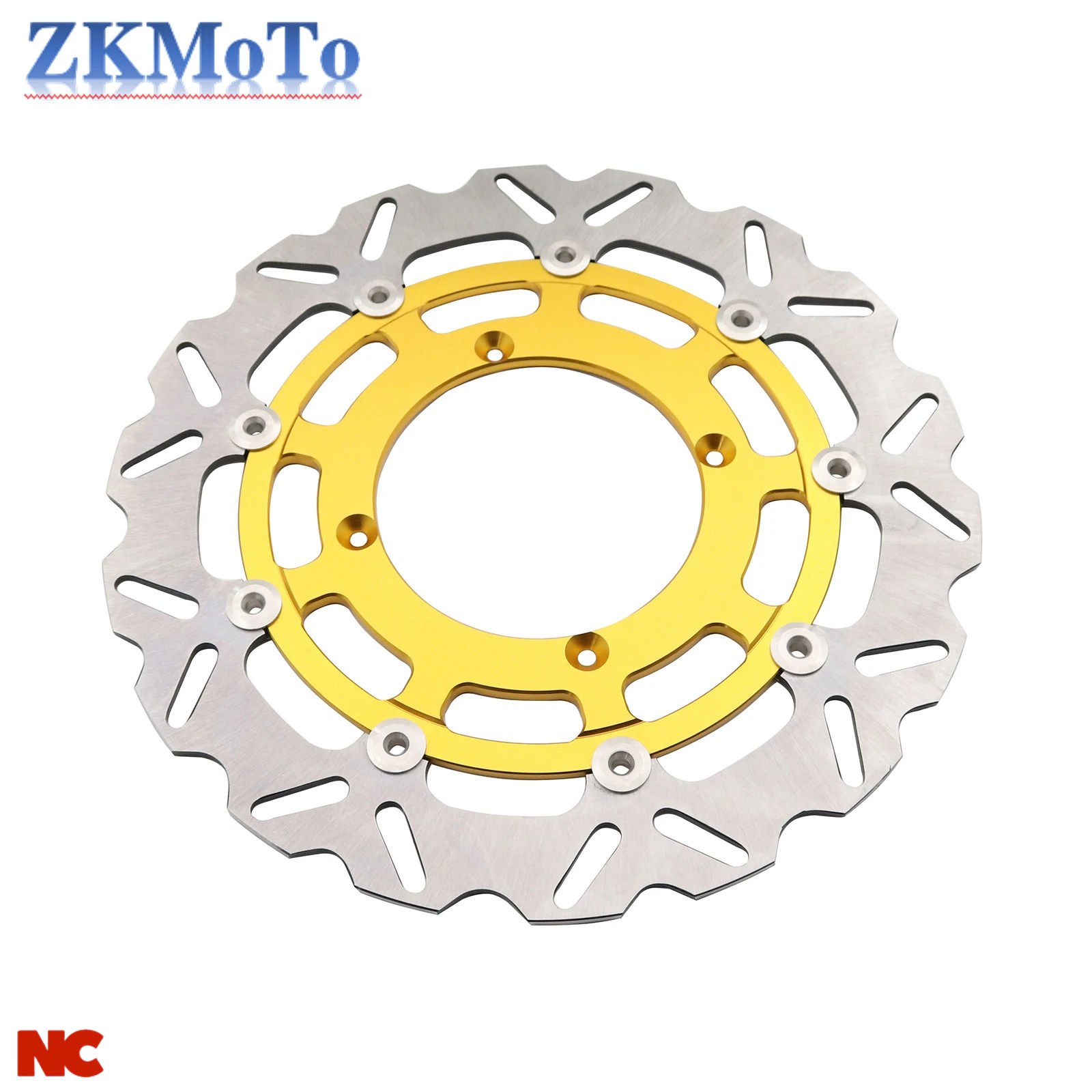並行輸入品 バイク用320MMフロントフローティングブレーキディスクローターアダプタースズキRMZ250 2007 -2021年式 RMZ450 2005-の画像