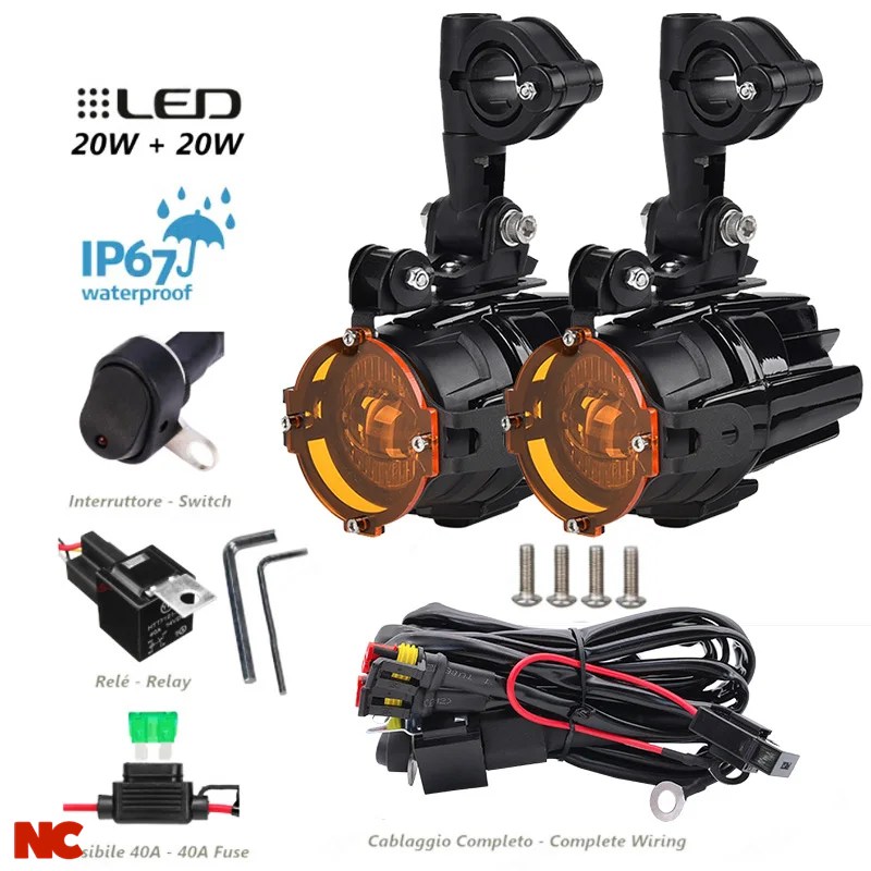 並行輸入品 バイク用フォグランプ 補助灯 明ライト 40W 6000K BMW R1200GS F800GS F700GS F650 K1600用の画像