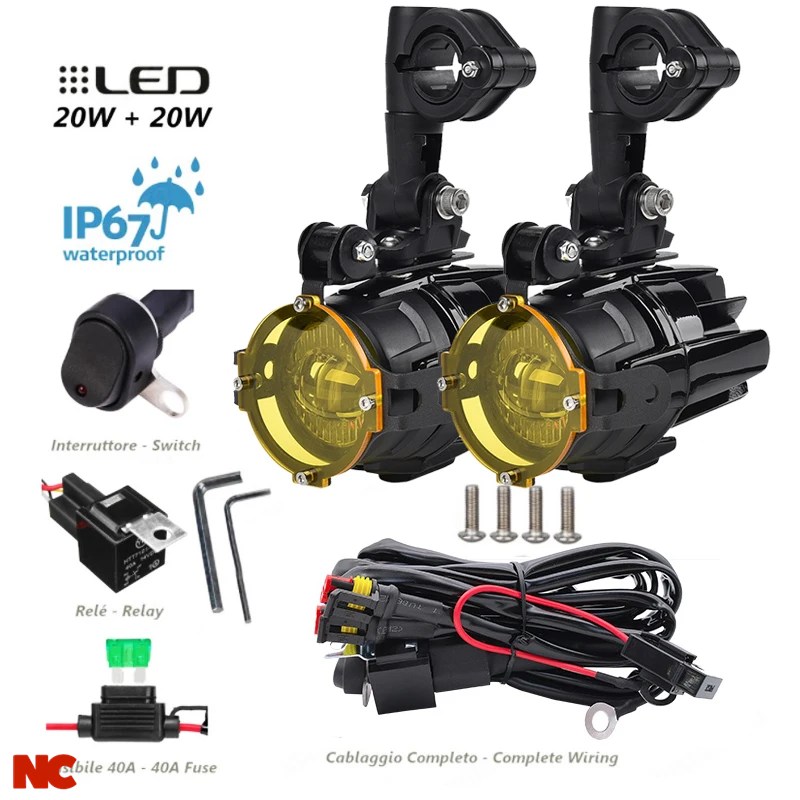 並行輸入品 バイク用フォグランプ 補助灯 明ライト 40W 6000K BMW R1200GS F800GS F700GS F650 K1600用の画像