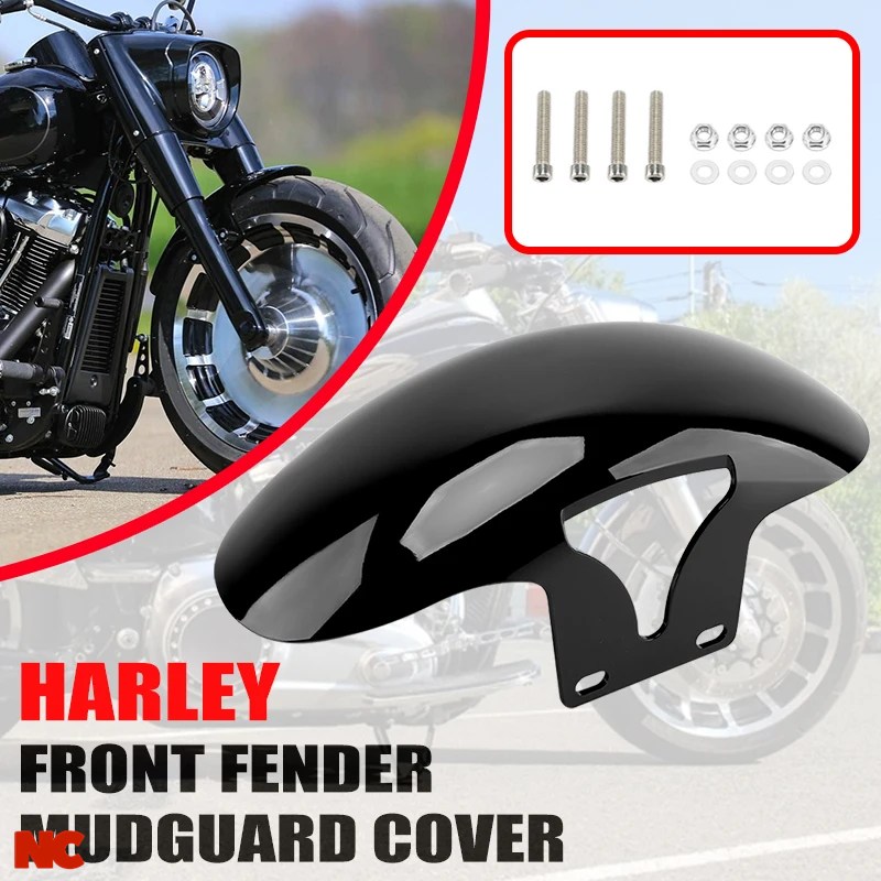 並行輸入品 バイク フロントフェンダーカバー ハーレー M8 ソフテイル ファットボーイ FLFB 160 R18 2018 -UP フェンダーガード_1