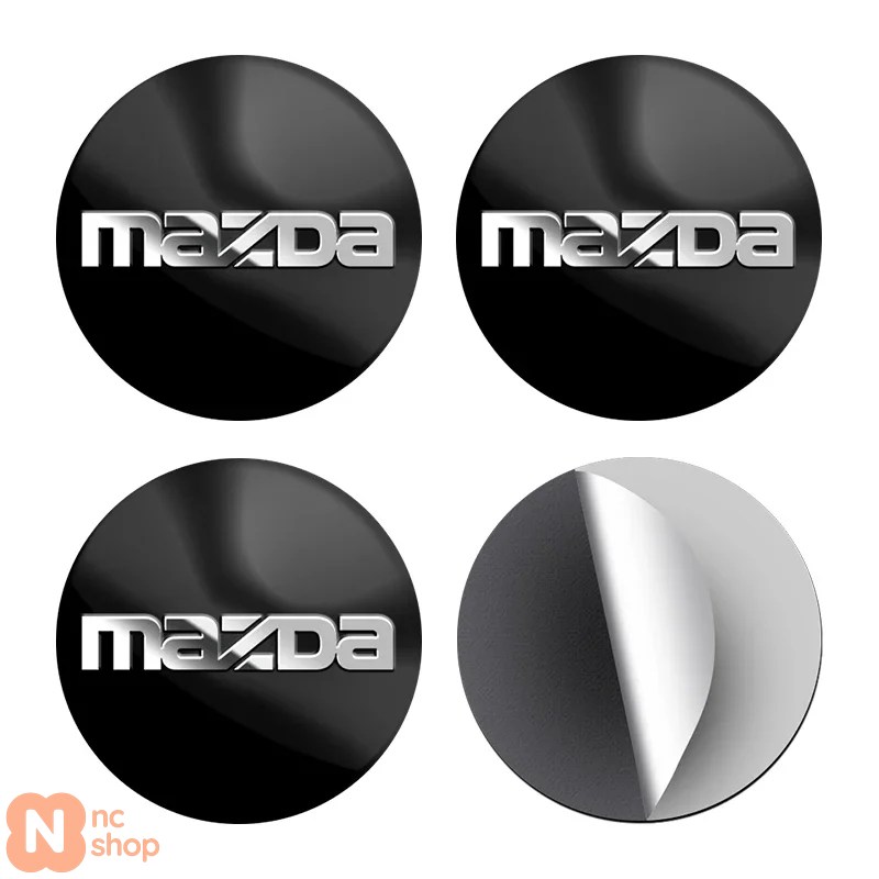 並行輸入品】 マツダ用 4個セット 56MM 100周年記念 ホイールセンター
