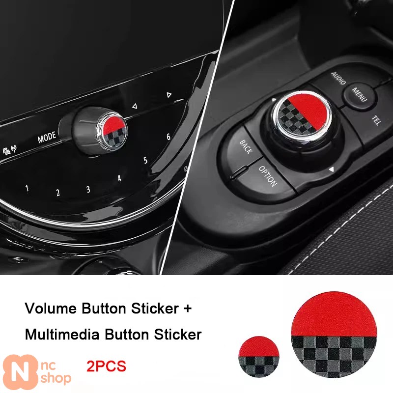 【新品・未使用】 MINI ミニクーパー ボディカバー F55用 ロゴ付き 並行輸入品】マルチメディアボタンカバー音量ノブステッカー MINI