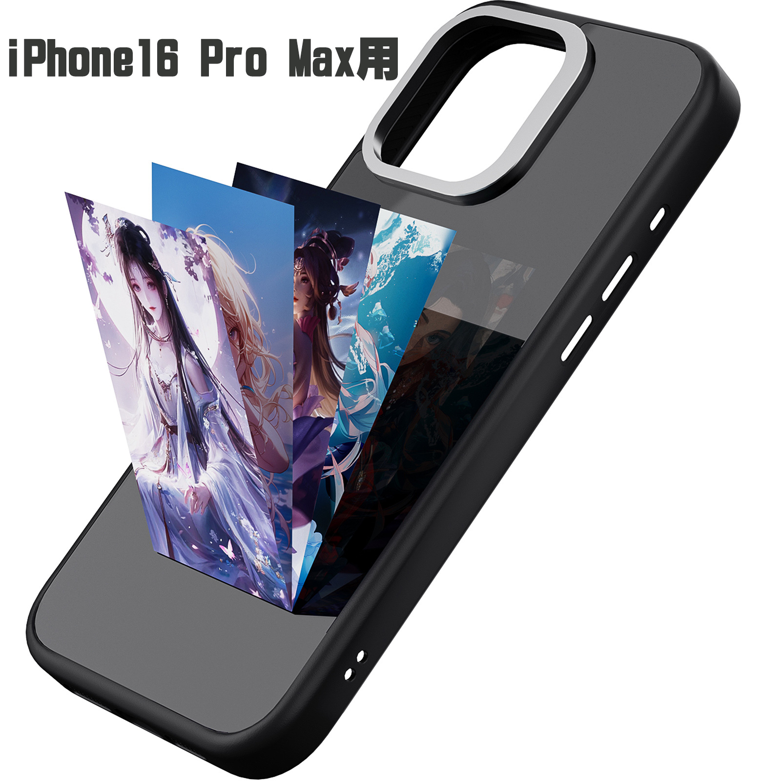とおまさん専用 iPhone 16 Pro ブラック NFC E-Inkケース インクスクリーンのスマホケース NFC スクリーン投影 スマート