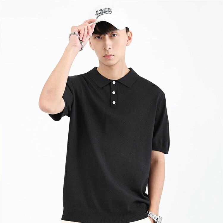 FR2GOLF ポロシャツ メンズ XL 黒 半袖 ゴルフウェア 即完 人気 メンズ ゴルフウェア 半袖 ポロシャツ サマーニット 薄手 無地