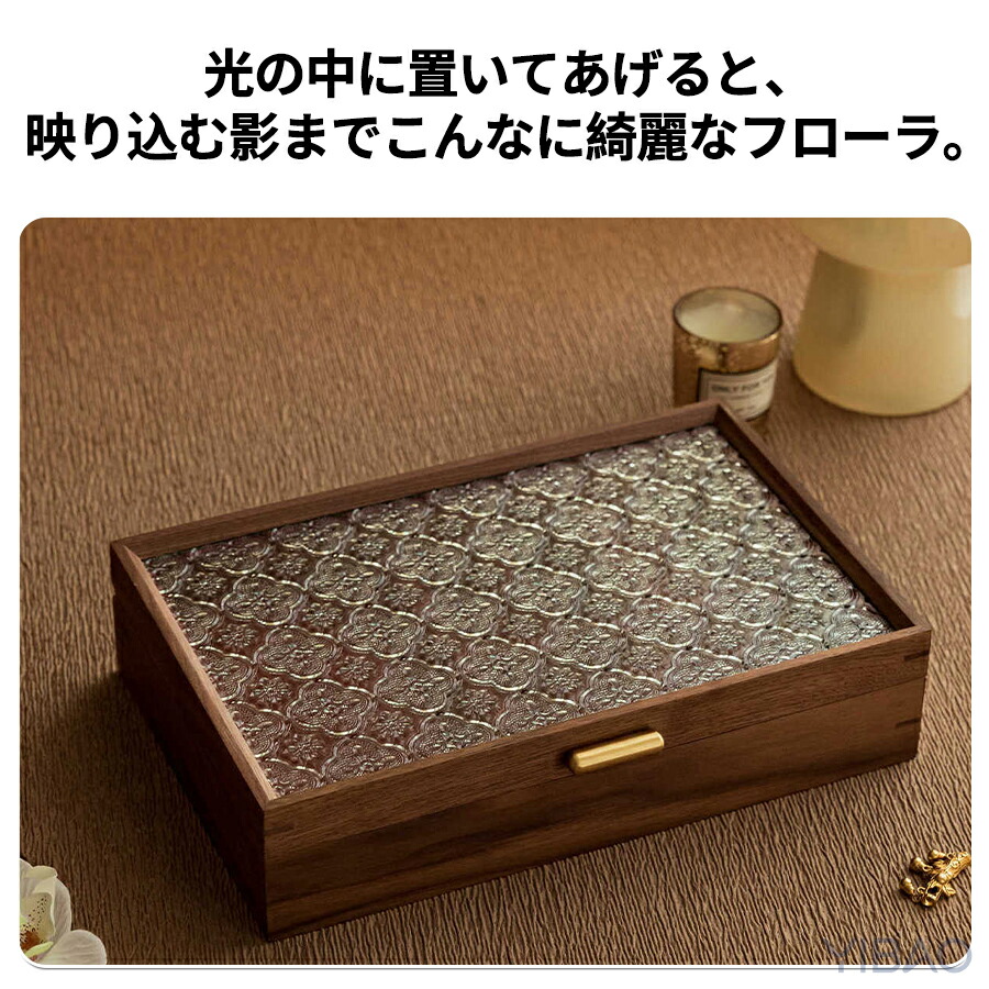 ジュエリーボックス アクセサリーケース 大容量 仕切り 木製 レッド