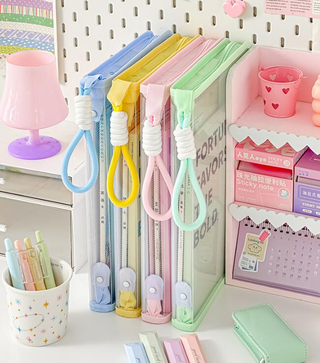 4個入り ジッパー式ファイル袋 クリアファイル a4 ファイル 書類