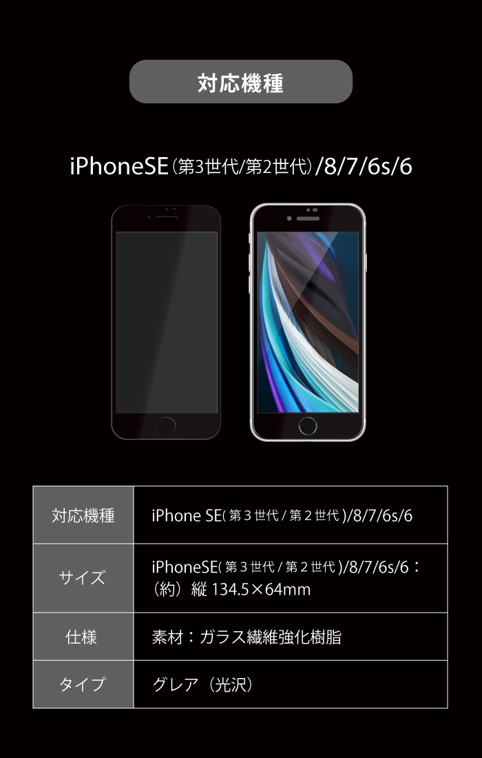 iPhone7 SE　ブルーライトカット　ガラス保護フィルム　　iPhone