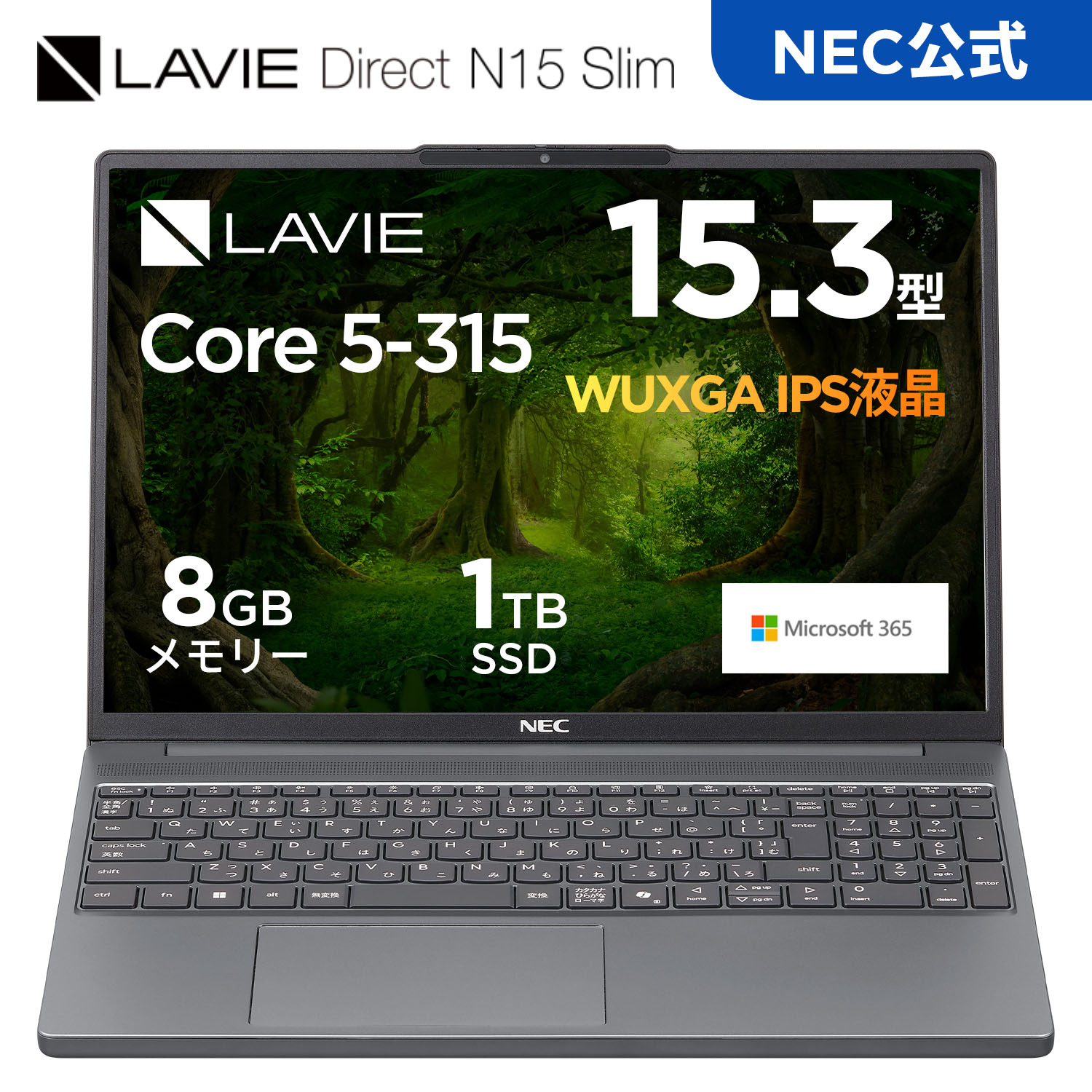 �������Y�E�����E�V�i  NEC �m�[�g�p�\�R��  office�Ȃ� LAVIE Direct N15slim 15.3�C���` Windows 11 Home Core 5-315 ������ 8GB 1TB SSD