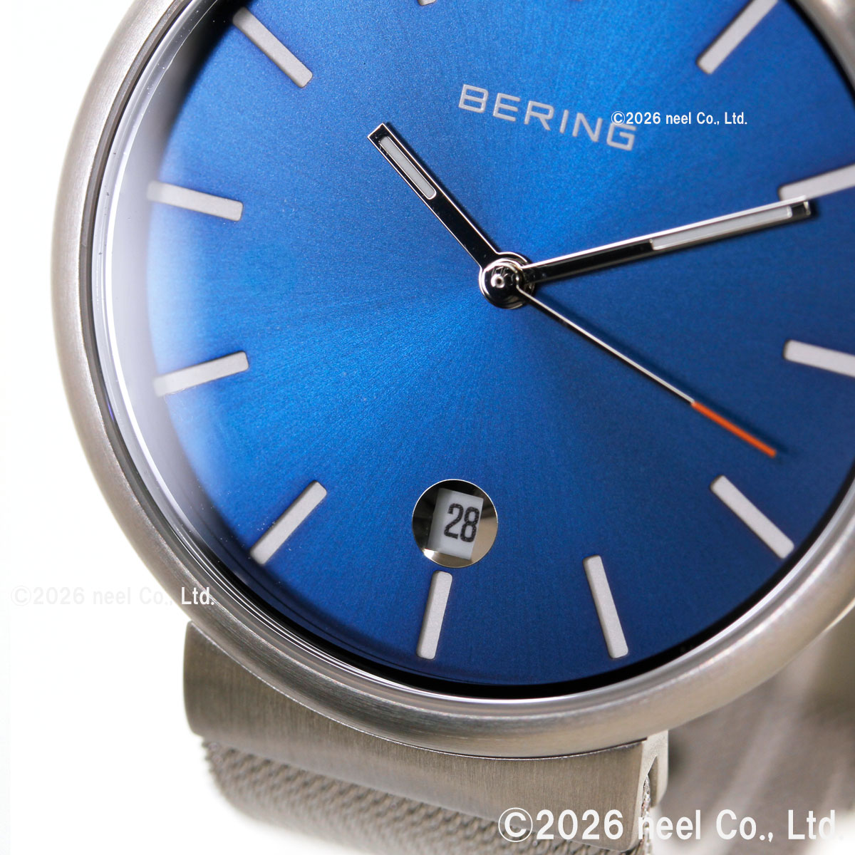 （ノベルティー付き）ベーリング BERING 腕時計 クラシック スカンジナビアン メッシュ ブルー 11035-007の画像