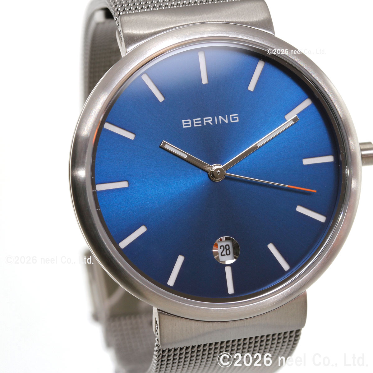 （ノベルティー付き）ベーリング BERING 腕時計 クラシック スカンジナビアン メッシュ ブルー 11035-007の画像