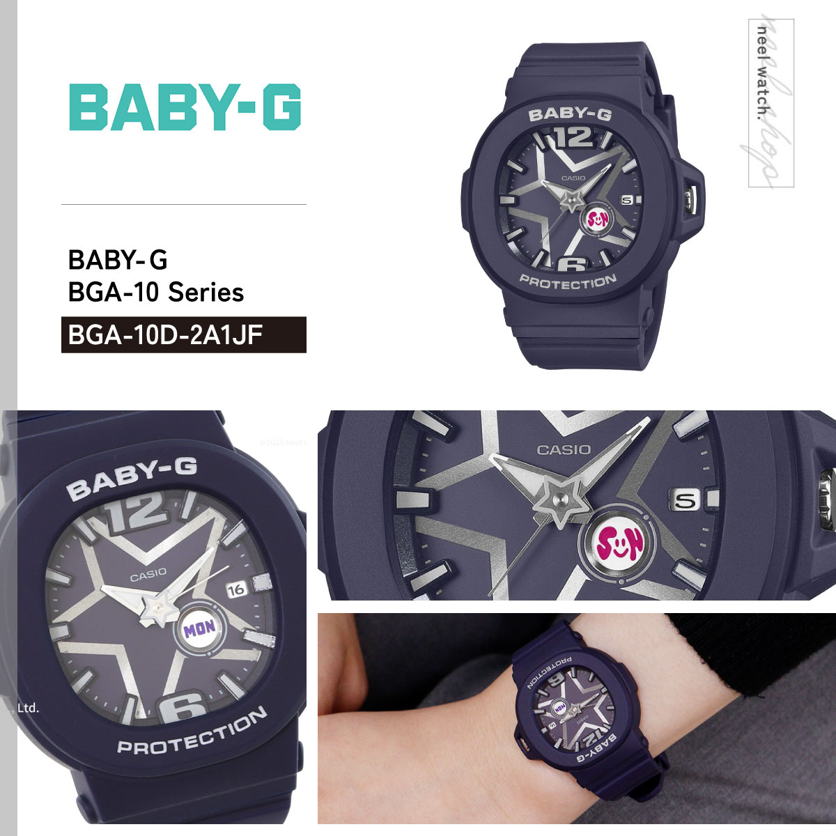 [カシオ] 腕時計 ベイビージー【国内正規品】 BGA-10D-2A1JF レデ BABY-G スペースポップダイヤル BGA-10D-2A1JF レディース 電池式
