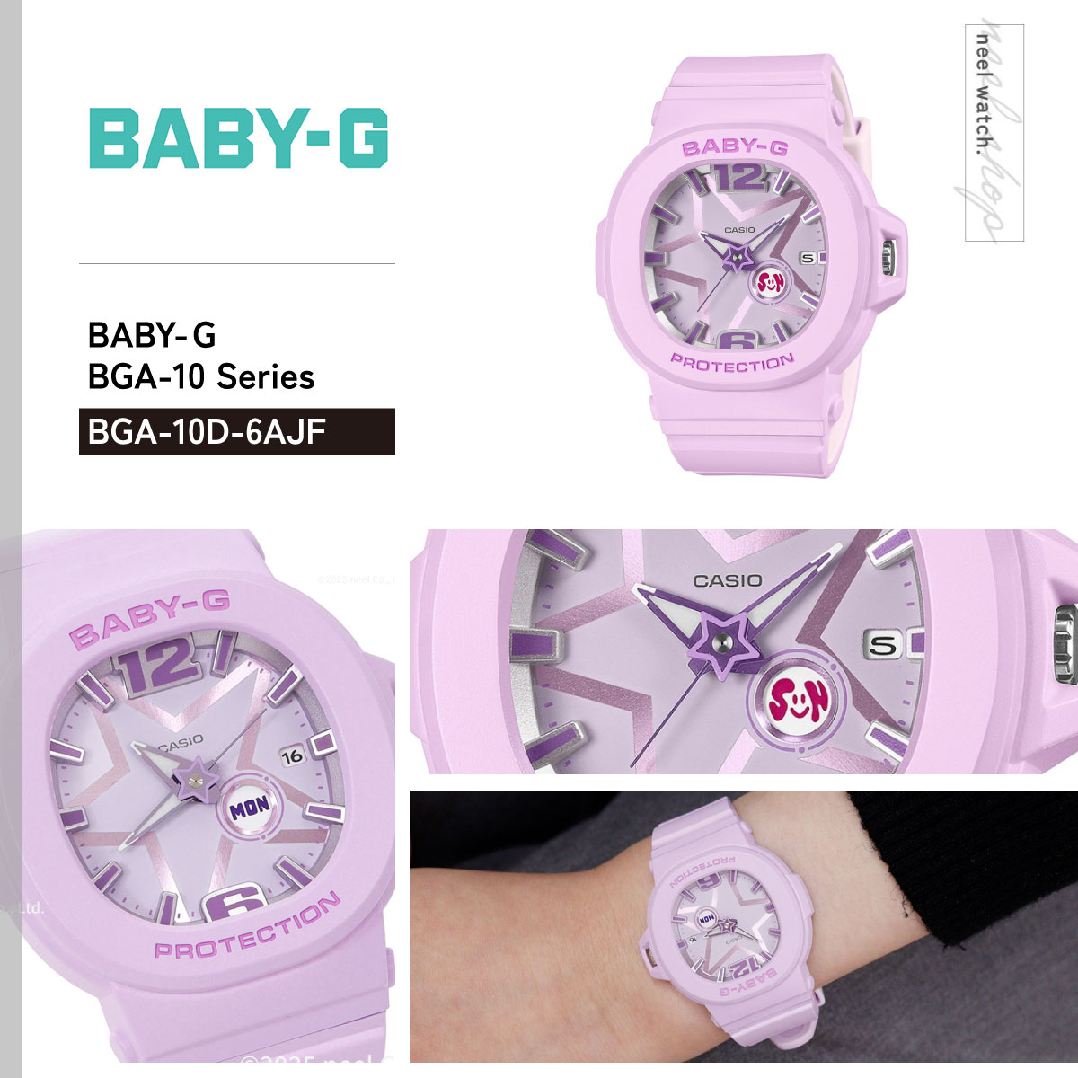 【特価商品】腕時計 ベイビージー BGA-10D-6AJF レディース パープル BABY-G スペースポップダイヤル BGA-10D-6AJF レディース 腕時計 電池
