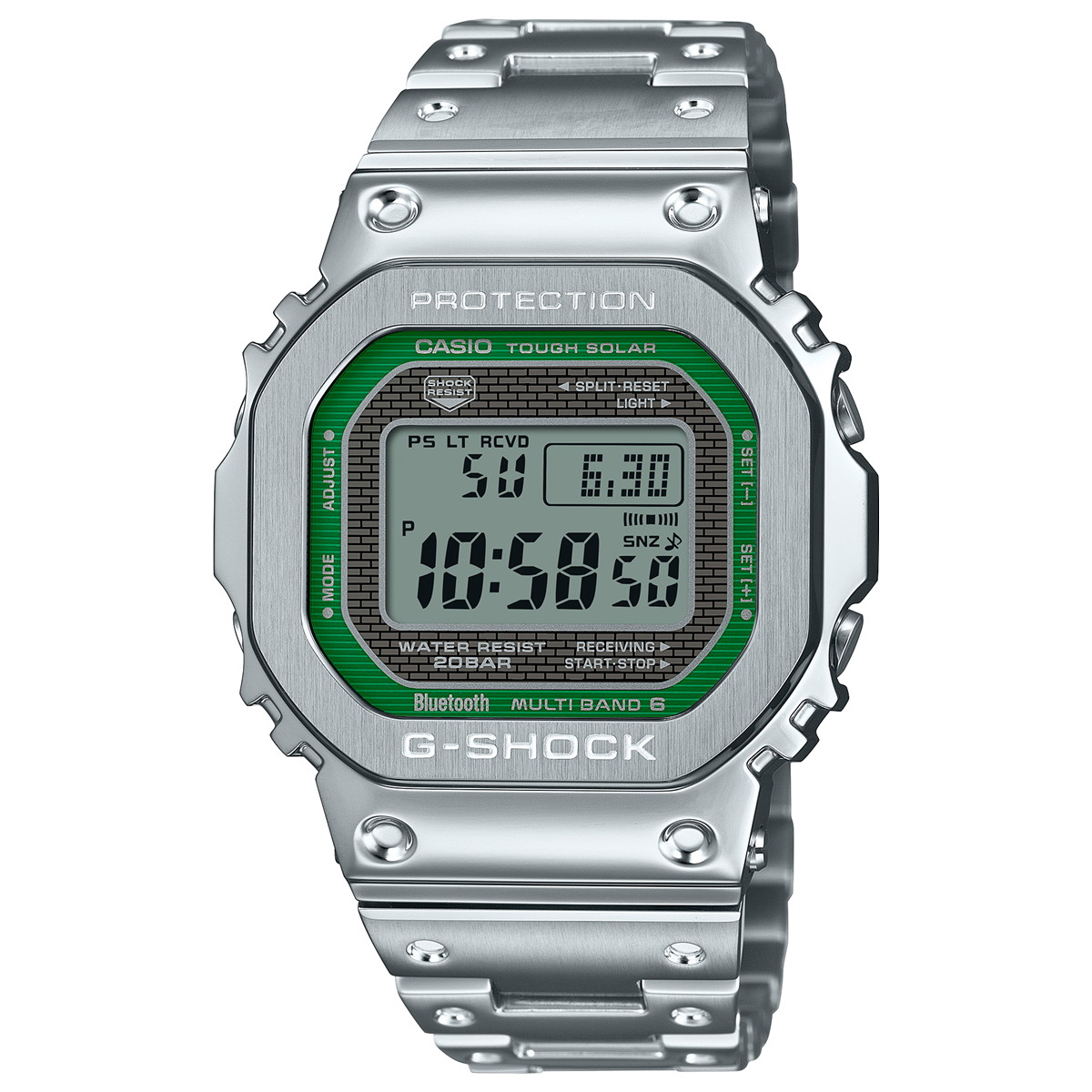 ノベルティー付き！Gショック G-SHOCK 電波ソーラー 腕時計 メンズ GMW-B5000D-3JF ジーショック フルメタル シルバー グリーン  : gmw-b5000d-3jf : neelセレクトショップ 3rd - 通販 - Yahoo!ショッピング