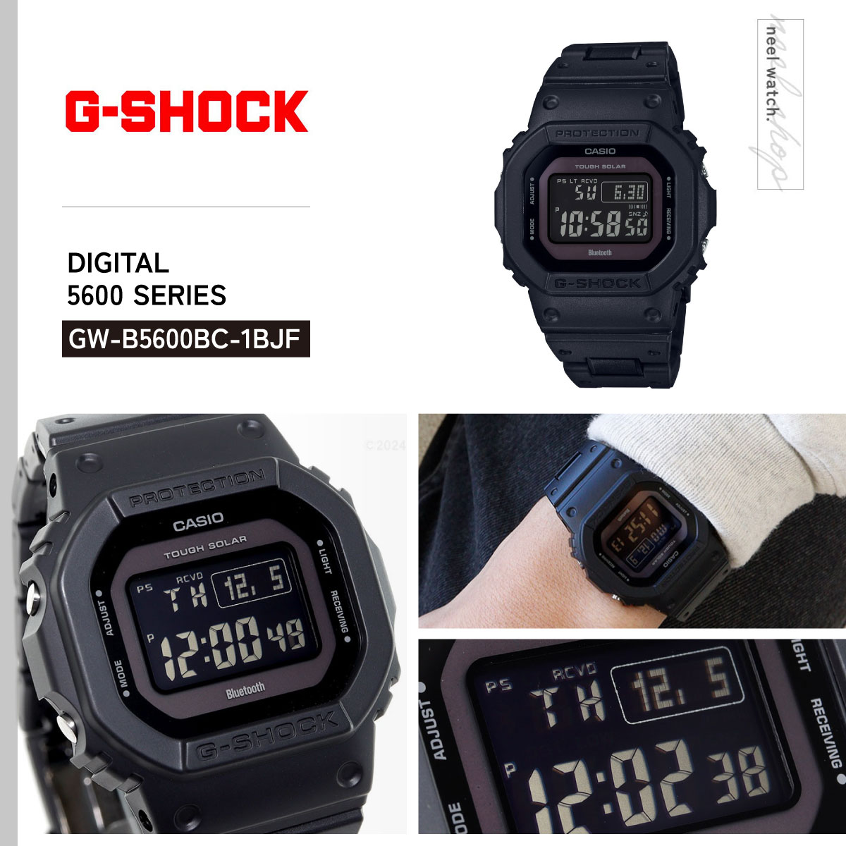 G-SHOCK Gショック 腕時計 メンズ 5600 デジタル ブラック GW-B5600BC