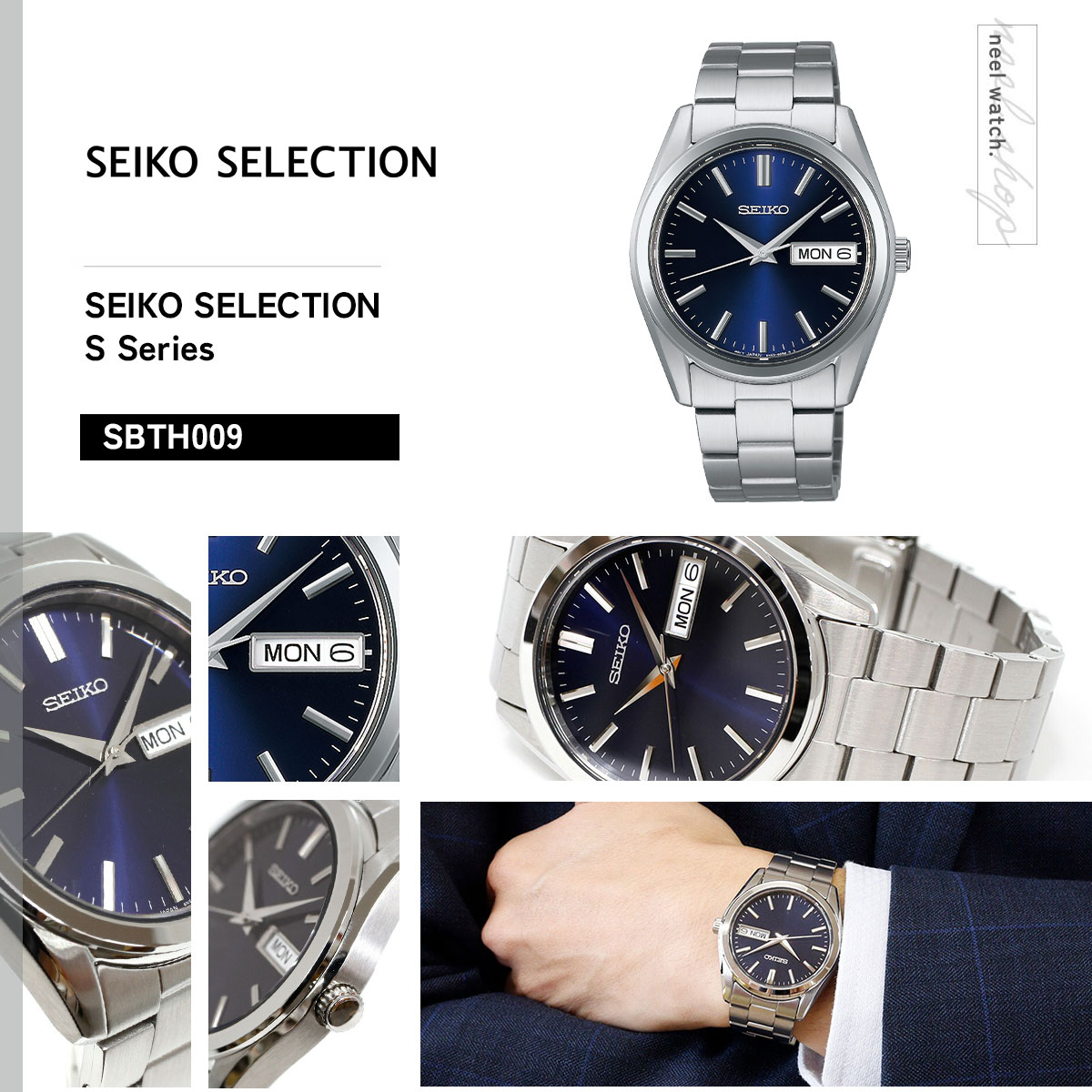 稼働 極美品 SEIKO セイコー メンズ腕時計 SBTH009 ネイビー SEIKO SELECTION セイコー セレクション Sシリーズ SBTH009 メンズ
