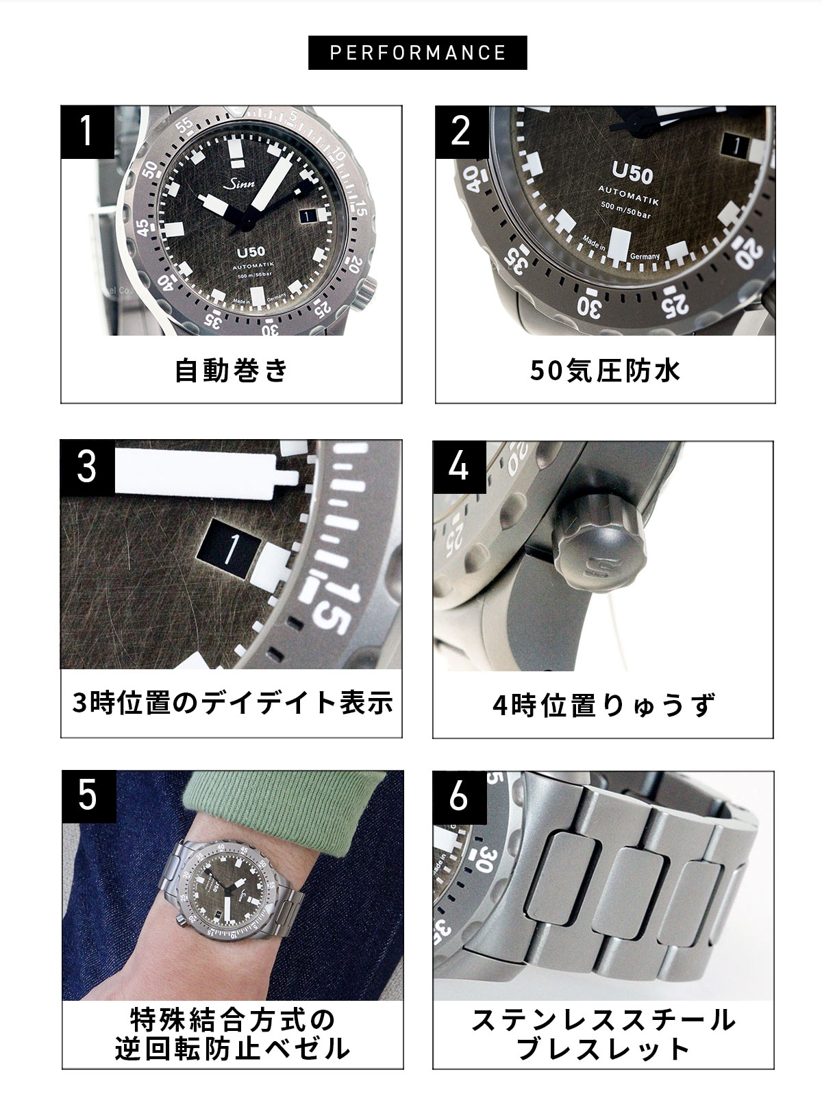 Sinn（ジン） （豪華おまけ有） U50.DS 自動巻 限定モデル 腕時計