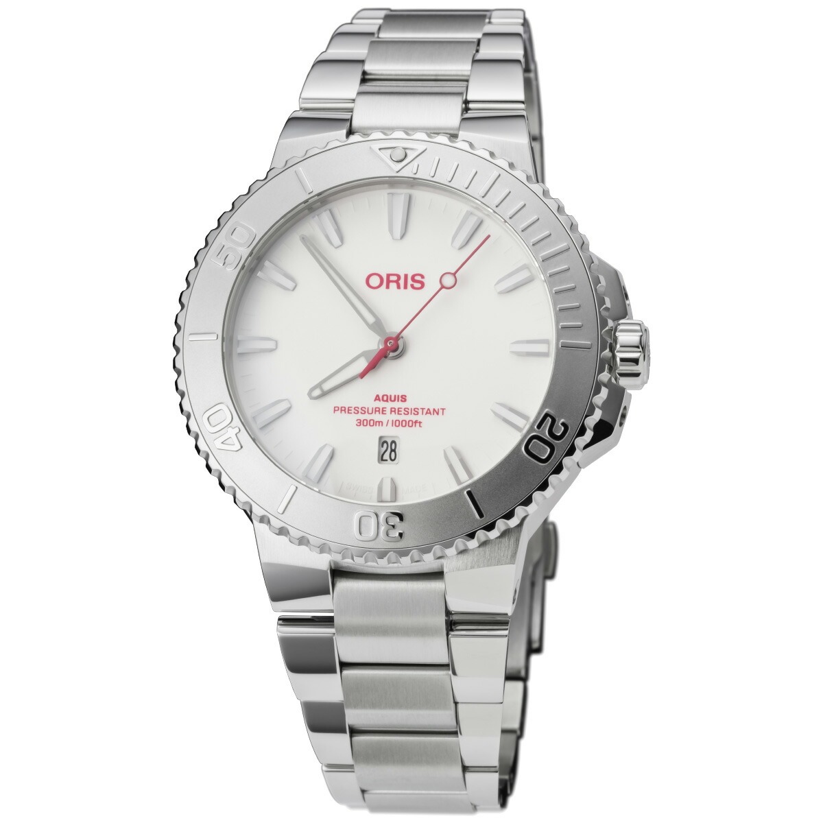 アクセサリー Oris Aquis 01 733 7789用シルバーベルト 23mm
