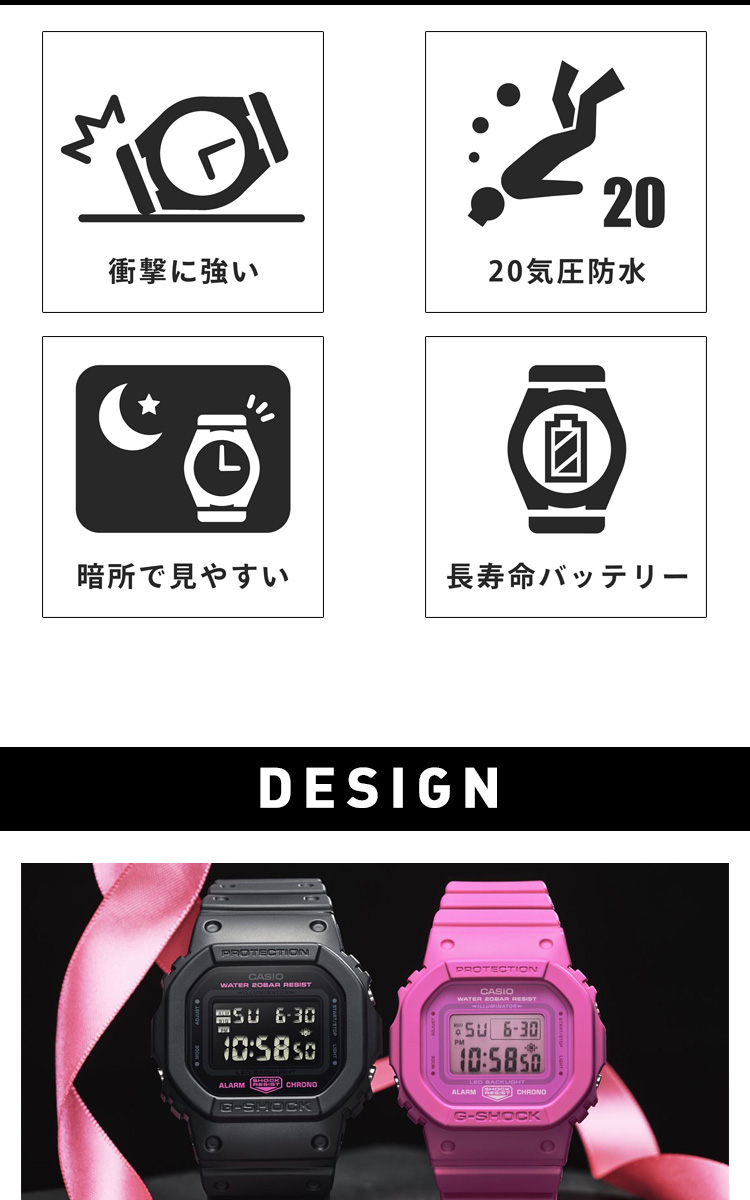 G-SHOCK Gショック デジタル 腕時計 DW-5600PK-1JR オールブラック