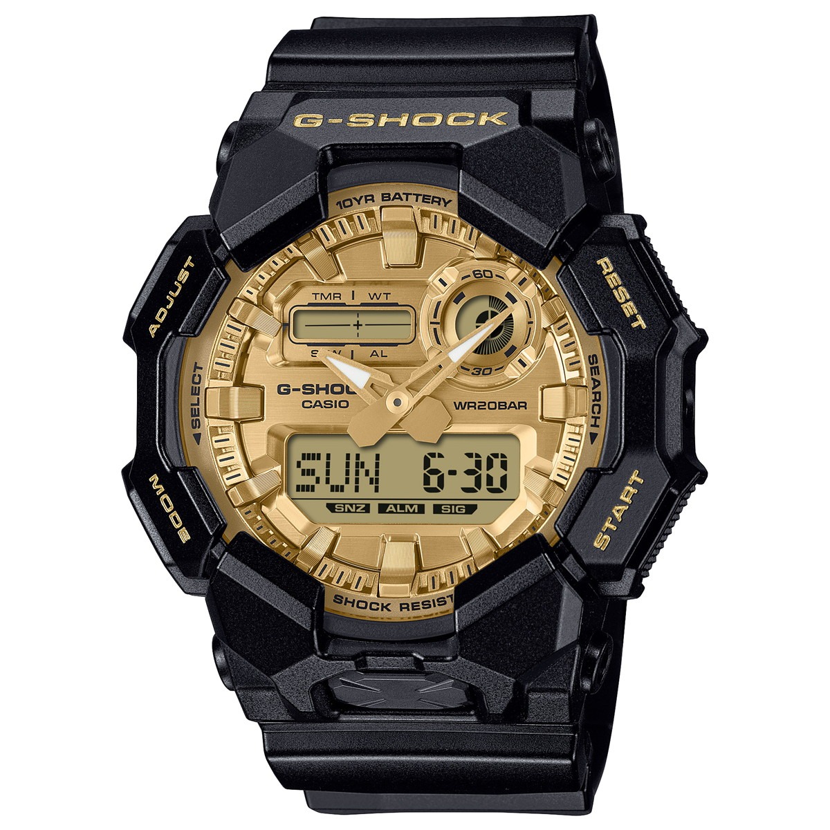 （豪華おまけ有） Gショック G-SHOCK デジタル 腕時計 GA-010GGB-1A9JF Big case Black and Gold ジーショックの画像