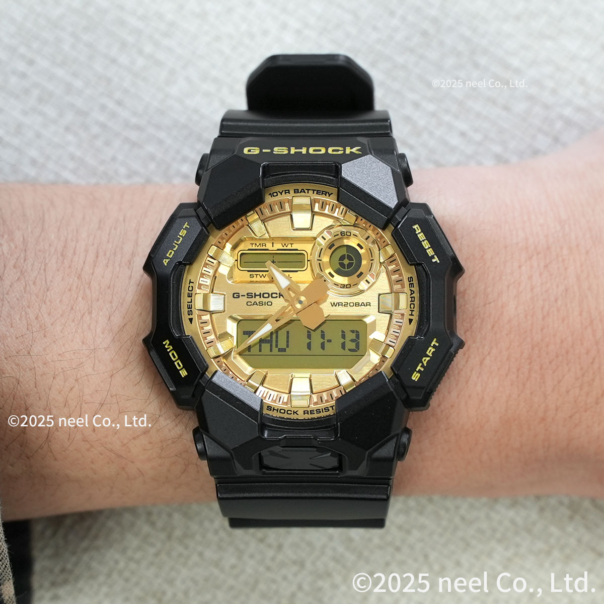 （豪華おまけ有） Gショック G-SHOCK デジタル 腕時計 GA-010GGB-1A9JF Big case Black and Gold ジーショックの画像