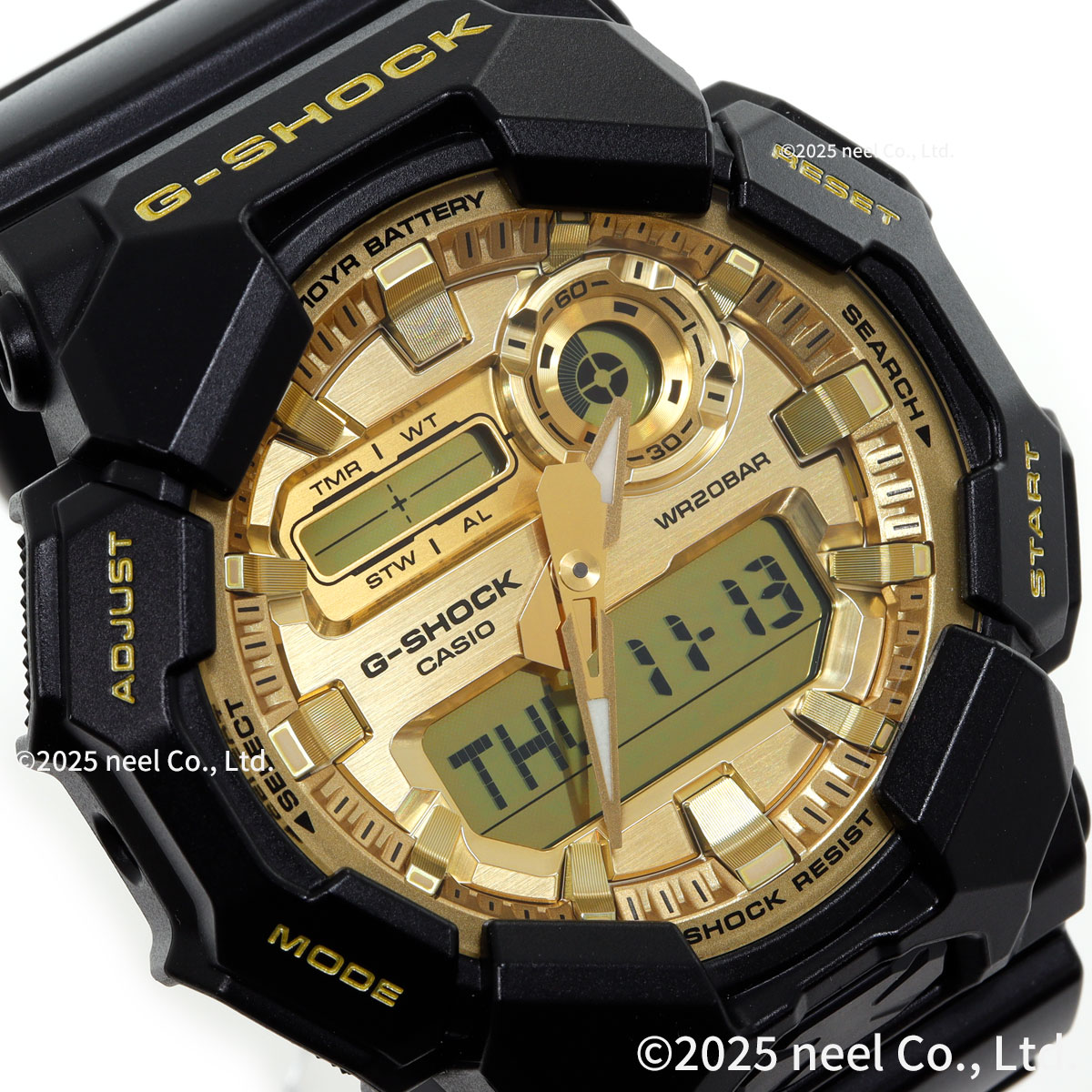 （豪華おまけ有） Gショック G-SHOCK デジタル 腕時計 GA-010GGB-1A9JF Big case Black and Gold ジーショックの画像