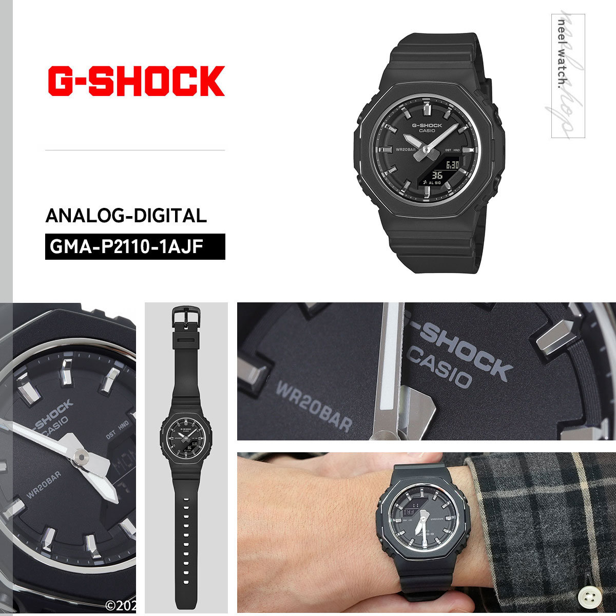 カシオ G-SHOCK GMA-P2110 クォーツ 時計 腕時計 メンズ レディース 未使用品 送料無料 【中古】 G-SHOCK カシオ Gショック GMA-P2110-1AJF メタリックリング ユニ