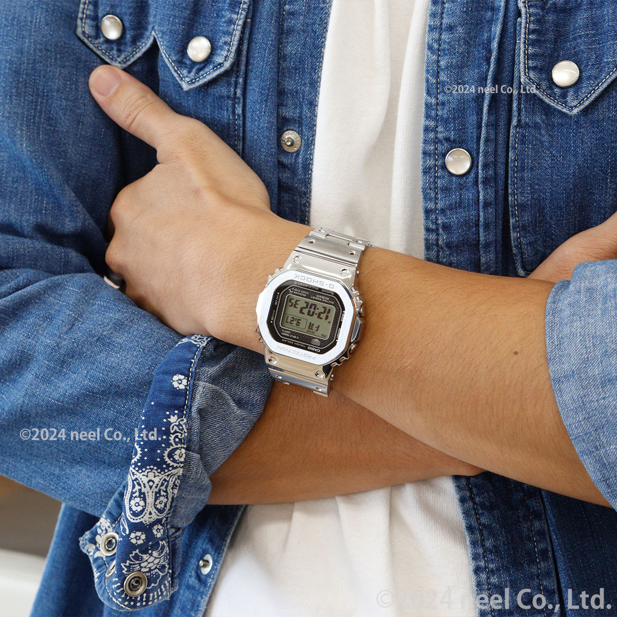 （豪華おまけ有） G-SHOCK Gショック フルメタル シルバー 電波ソーラー カシオ GMW-B5000D-1JF | G-SHOCK | 07