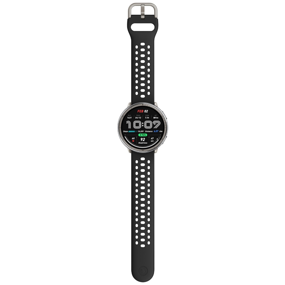 アマズフィット AMAZFIT スマートウォッチ Active 2 ブラックシリコン 腕時計 SP170073-C226の画像