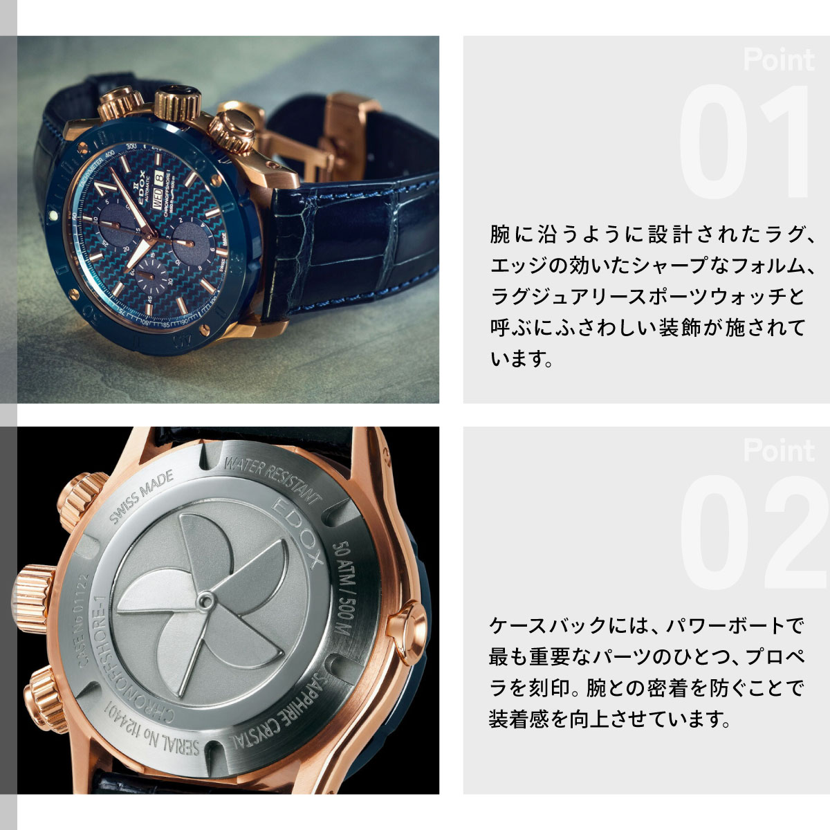 クロノオフショア-1 （ノベルティー付き）エドックス EDOX クロノ