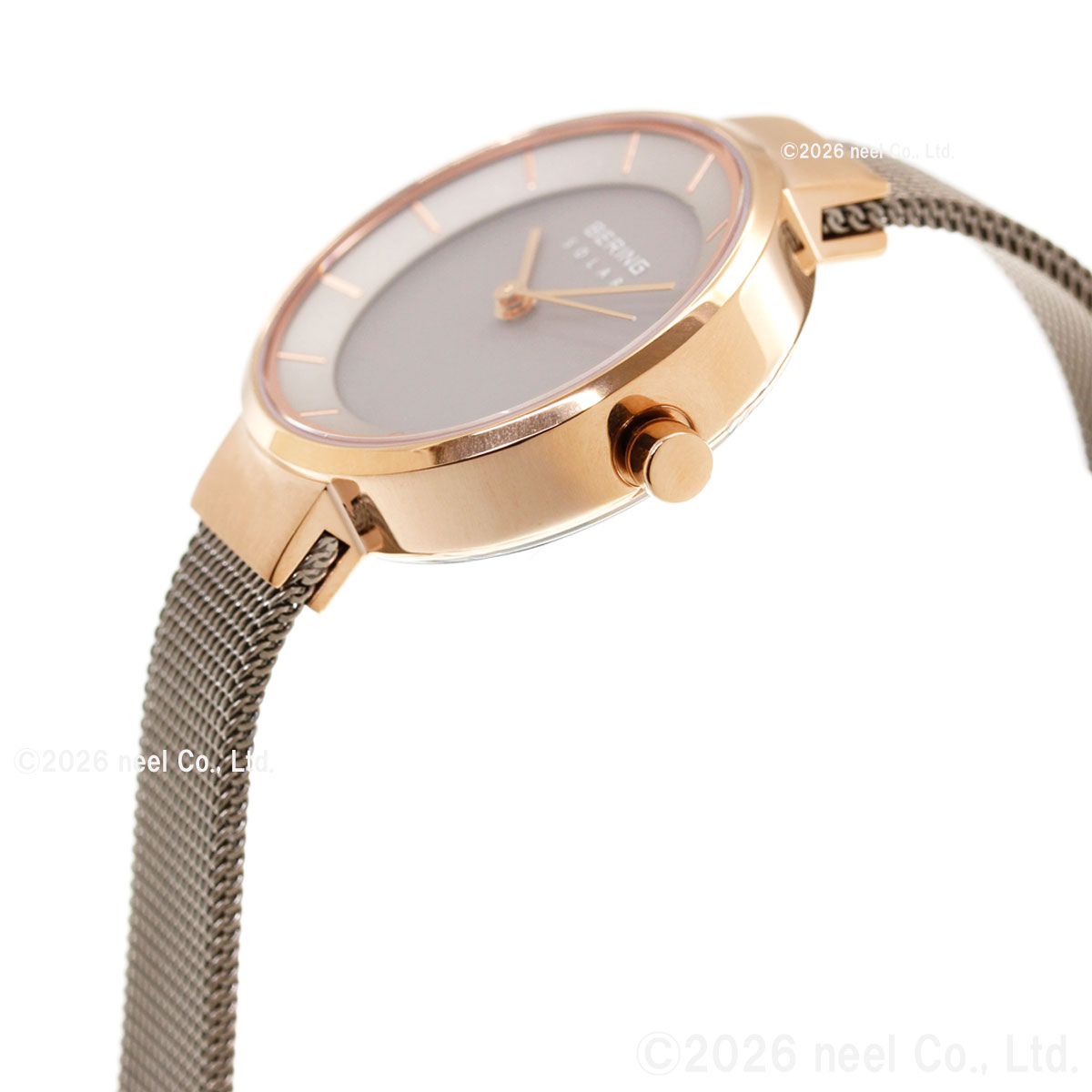 新品未使用　BERING 14627-369 超美品 BERING 腕時計 ソーラー グレー 14627-369 レディース ベーリング