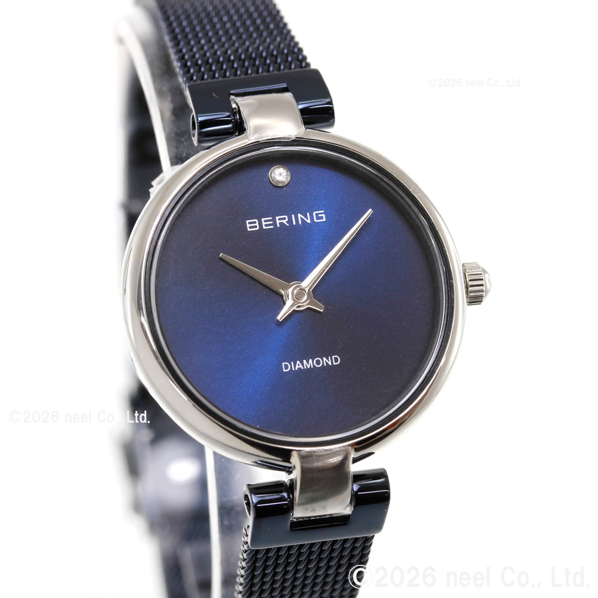 （ノベルティー付き）ベーリング BERING 腕時計 レディース クラシック ダイヤモンド ブルー 17724-307の画像