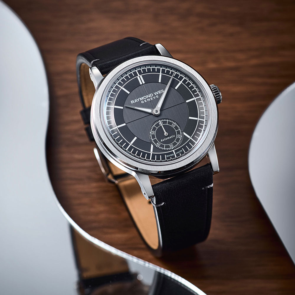 ✨RAYMONDWEIL✨レイモンドウェイル✨デイト✨ブラック文字盤✨腕時計✨ RAYMOND WEIL（レイモンドウェイル） （ノベルティー付き）レイモンド