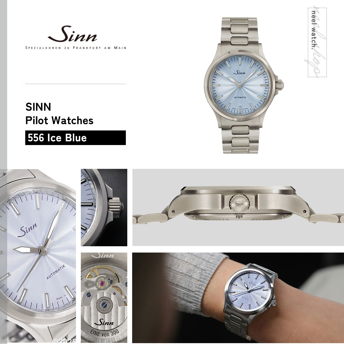 Sinn（ジン） （ノベルティー付き）Sinn 556 Ice Blue 自動巻き
