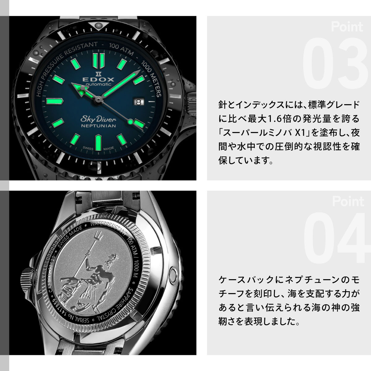 EDOX（エドックス） （ノベルティー付き）エドックス ネプチュニアン