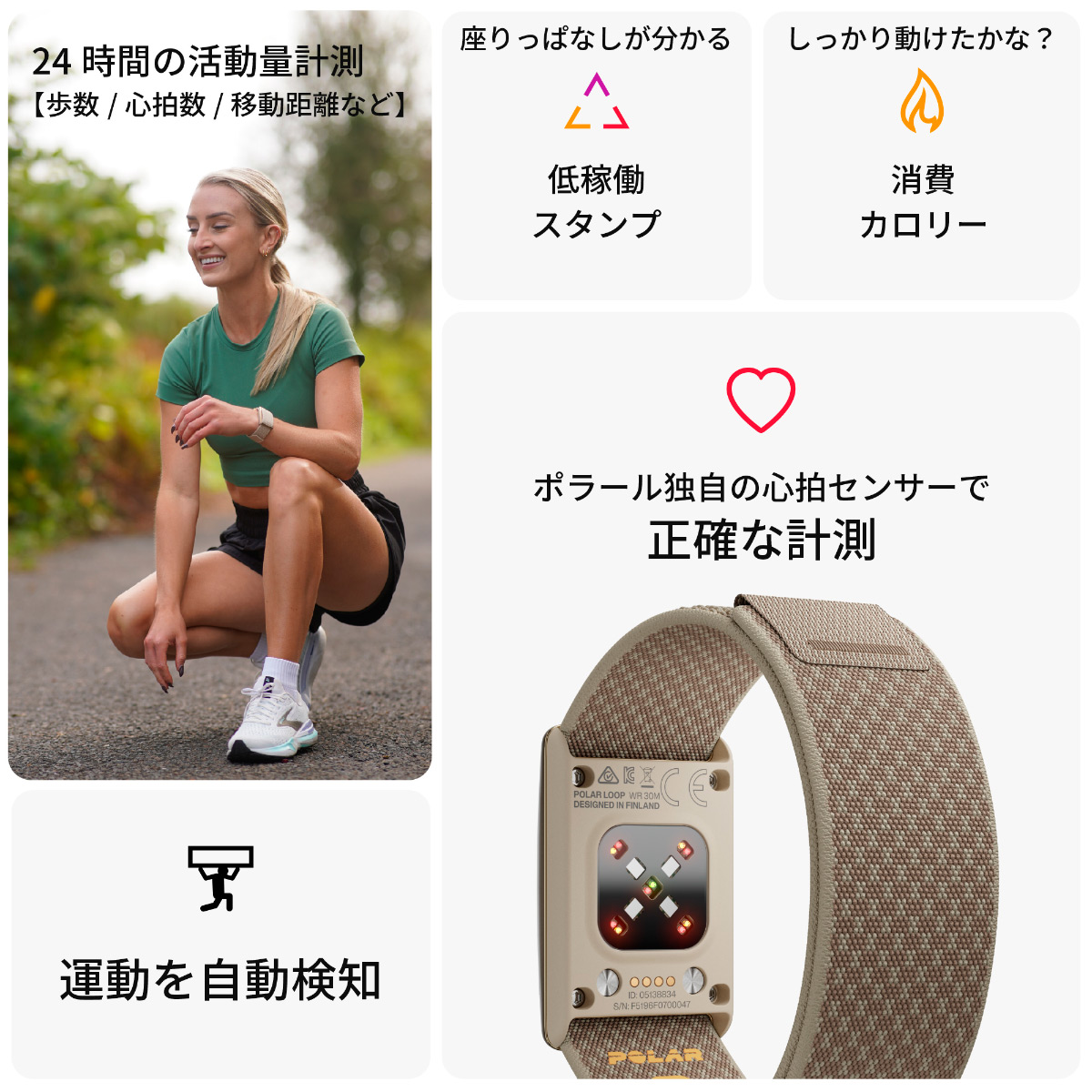 ポラール（POLAR） ノベルティー付き！ポラール ヘルスケアバンド Loop 