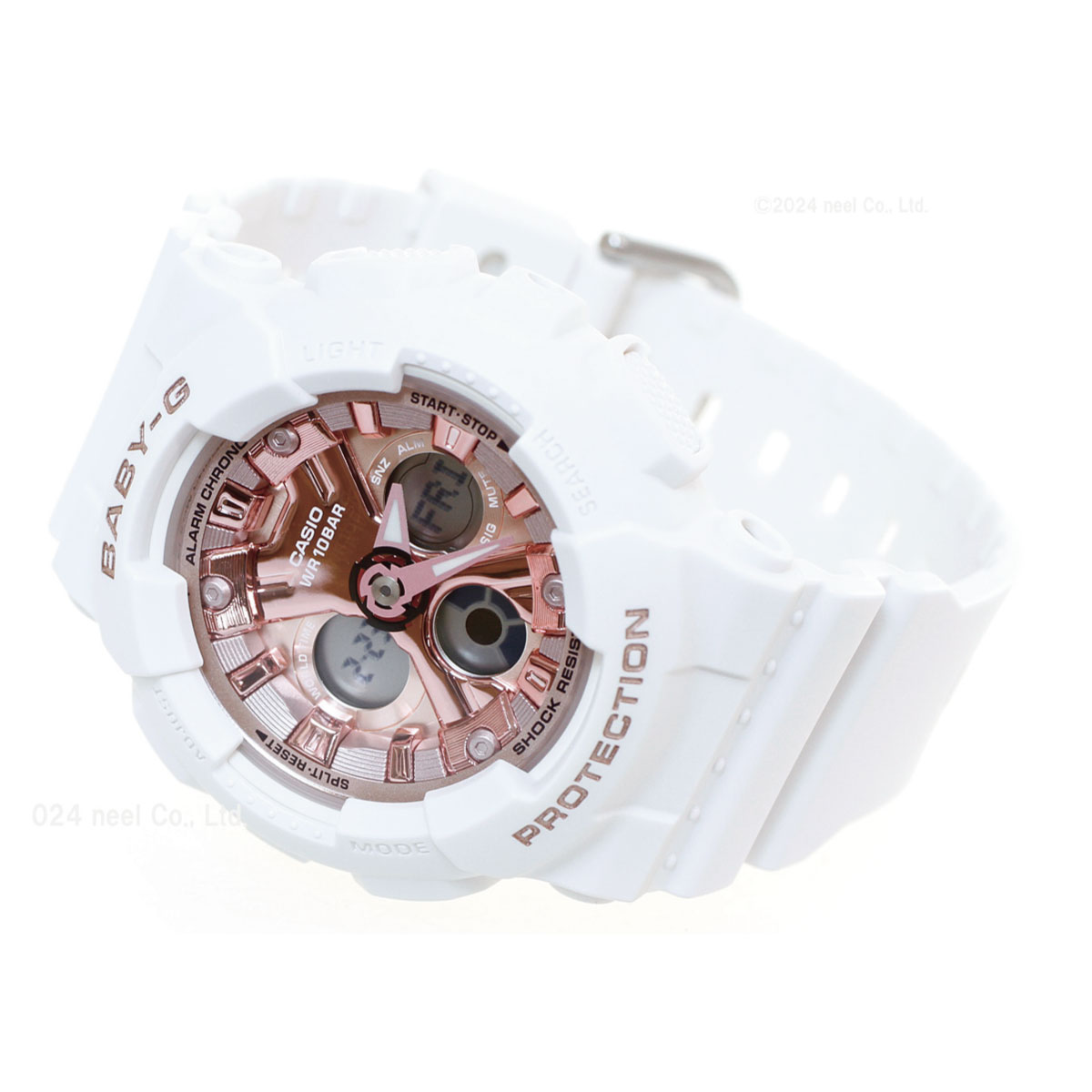 【美品・新品電池】BABY-G BA-130 ローズゴールド ピンク 腕時計 美品・新品電池】BABY-G BA-130 ローズゴールド ピンク 腕時計