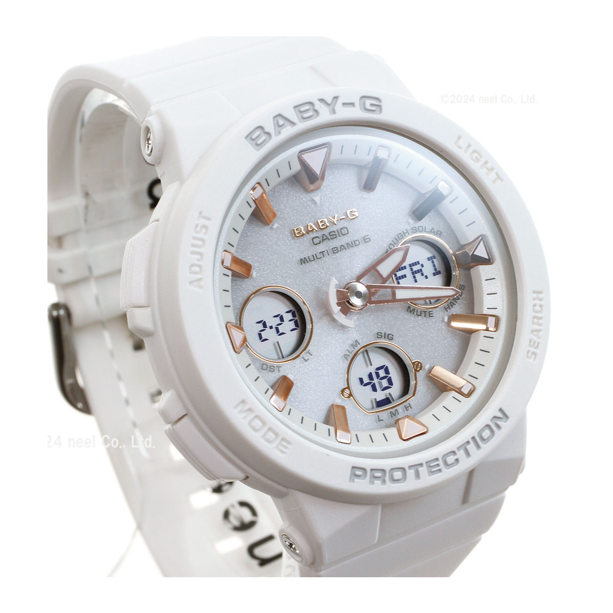 BABY-G ベビーG 時計 電波ソーラー ホワイト 白 カシオ babyg ネオン 