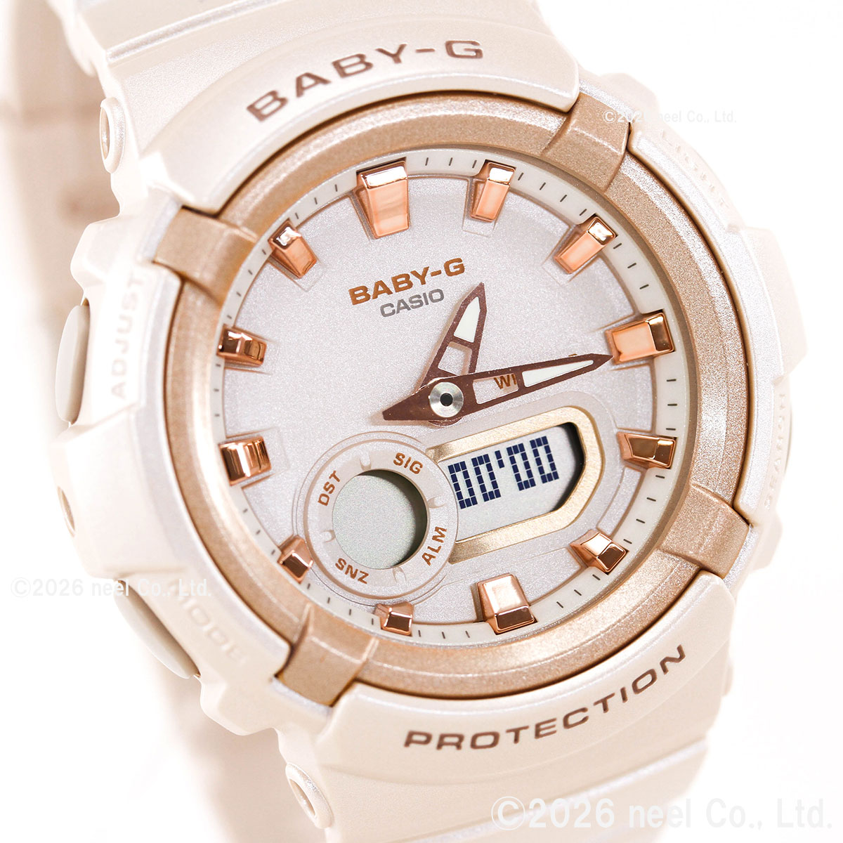 新品未使用・BABY-G ベージュ デジタル腕時計 BABY-G ベビーG レディース 時計 カシオ babyg BGA-280BA-4AJF ピンク