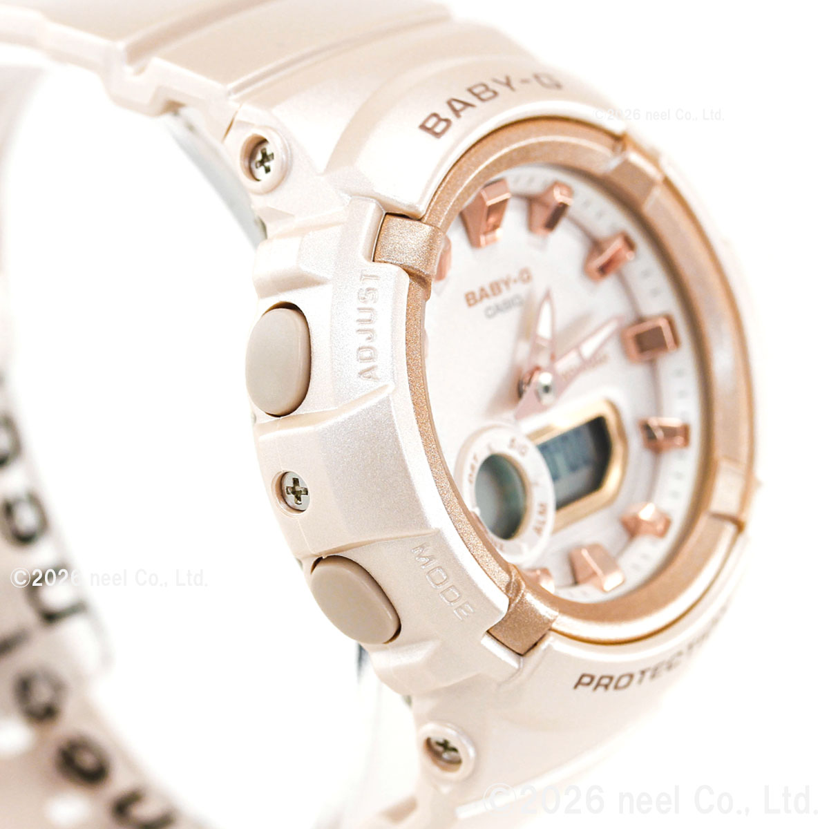 新品未使用・BABY-G ベージュ デジタル腕時計 BABY-G ベビーG レディース 時計 カシオ babyg BGA-280BA-4AJF ピンク