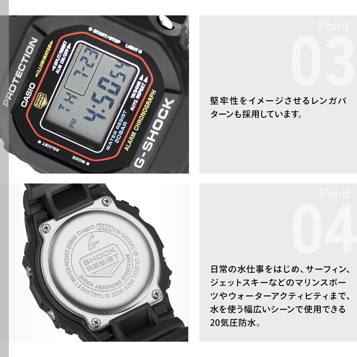 G-SHOCK Gショック 腕時計 DW-5600RL-1JF 初代G-SHOCK ブランドカラー