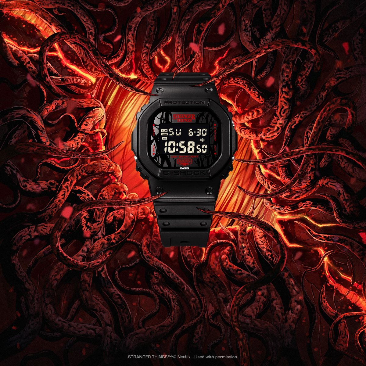 新品 G-SHOCK DW-5600STT-1JR ストレンジャーシングス G-SHOCK Gショック Stranger Things コラボ 限定 腕時計 DW-5600STT
