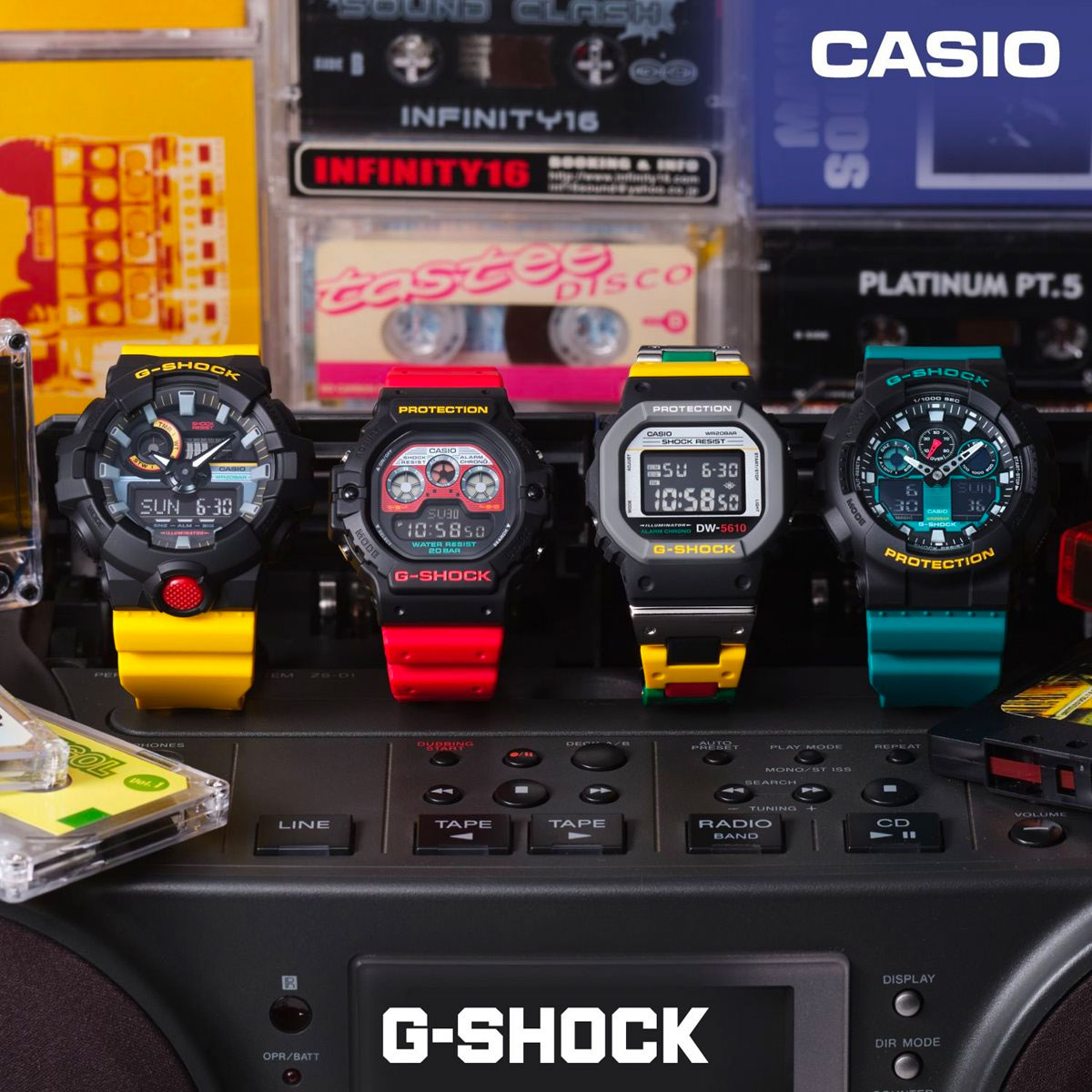 倍々+5倍！最大ポイント26倍！本日限定！Gショック G-SHOCK デジタル オンライン限定モデル 腕時計 DW-5900MT-1A4JF Mix  Tape シリーズ ジーショック