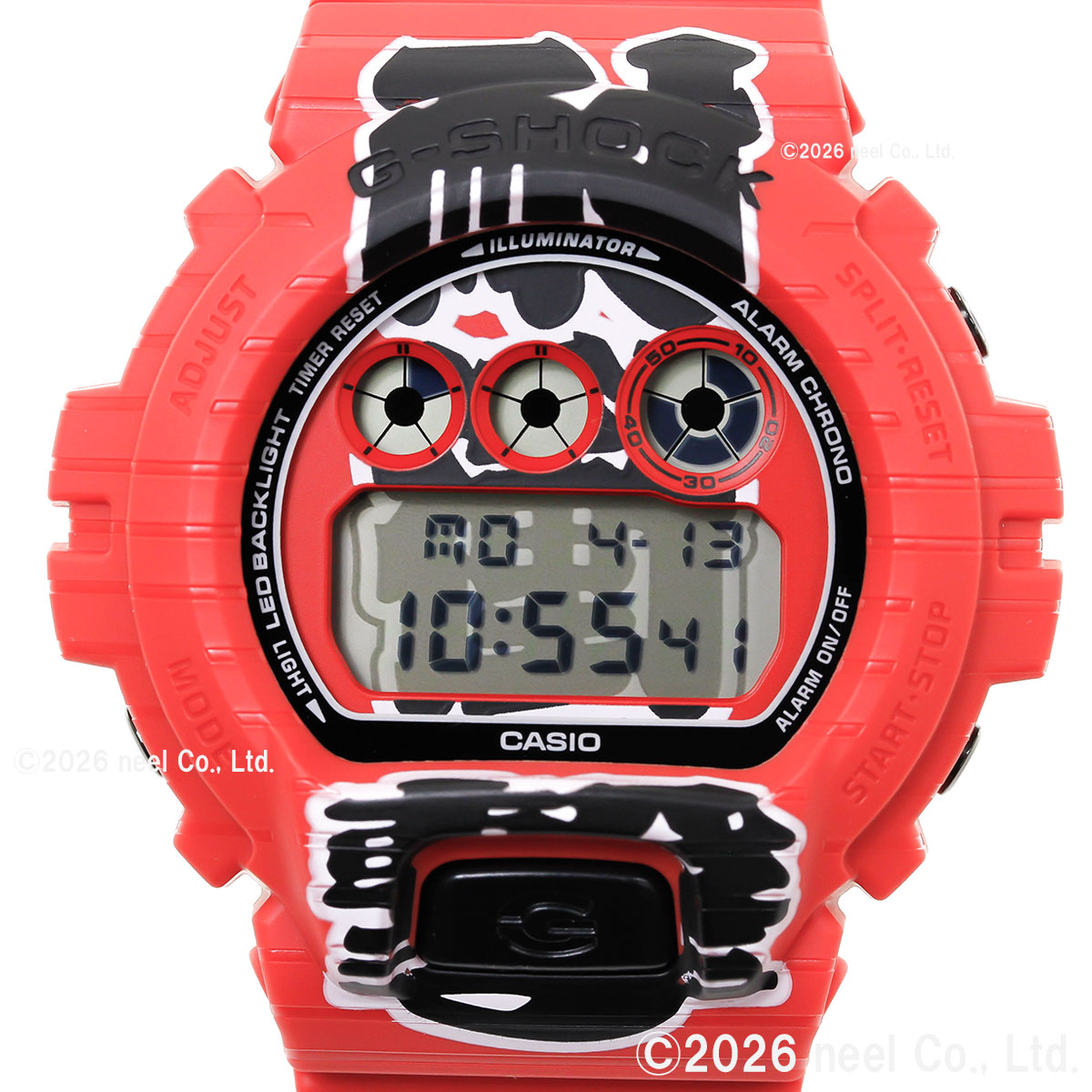 G-SHOCK デジタル腕時計 赤柄付き G-SHOCK （豪華おまけ有） Gショック デジタル 腕時計 DW-6900AKA-4JR