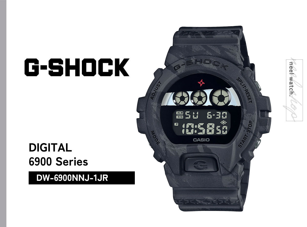 Gショック G-SHOCK デジタル 腕時計 忍者 DW-6900NNJ-1JR 忍者走り イメージ 手裏剣 デザイン ジーショック