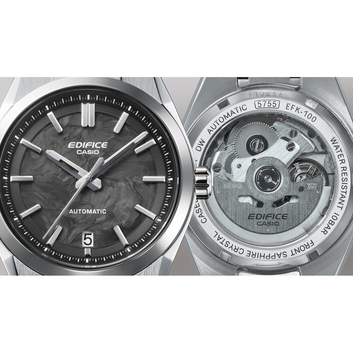 EDIFICE（CASIO） （保護フィルム付き）カシオ エディフィス 自動巻き