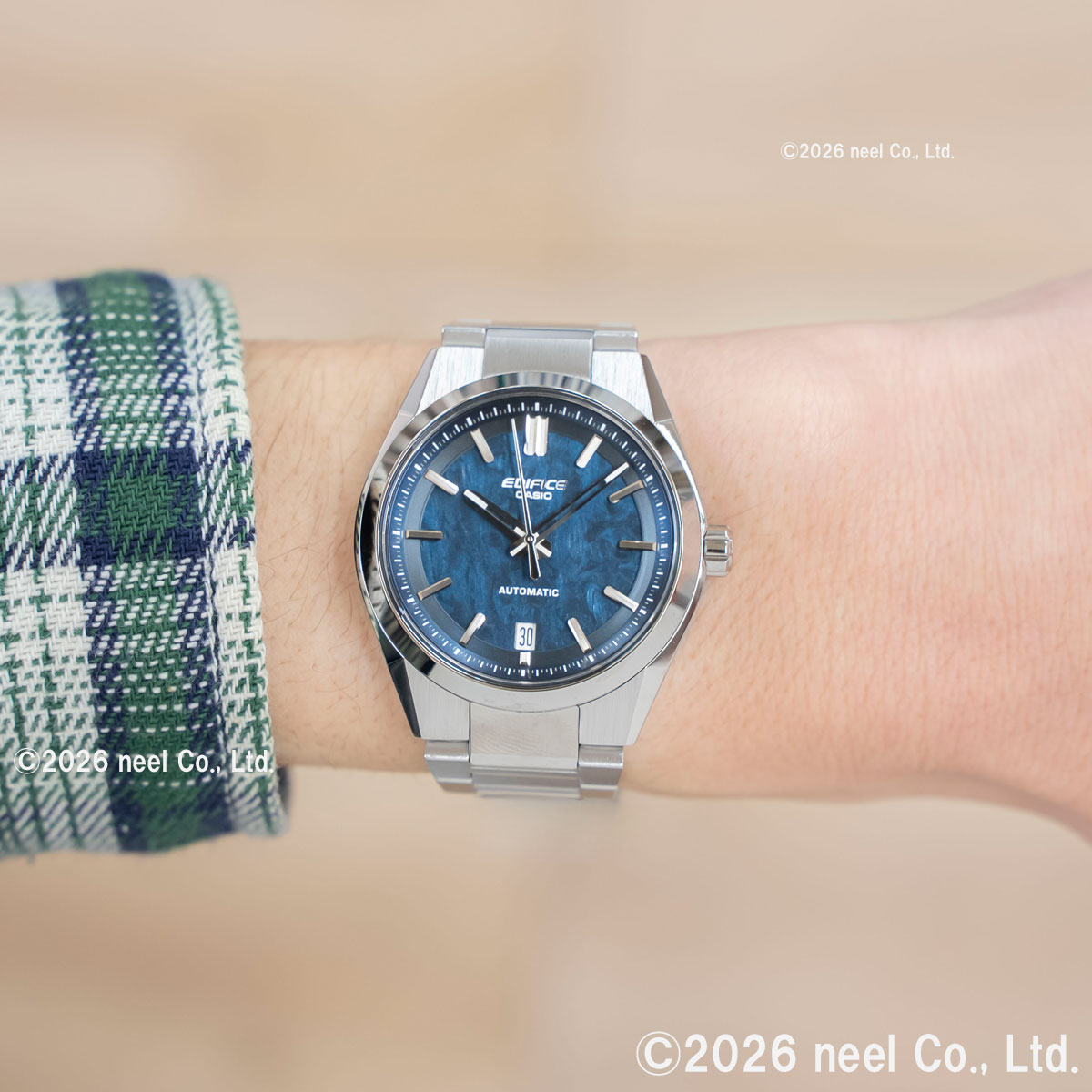 EDIFICE（CASIO） （保護フィルム付き）カシオ エディフィス 自動巻き 