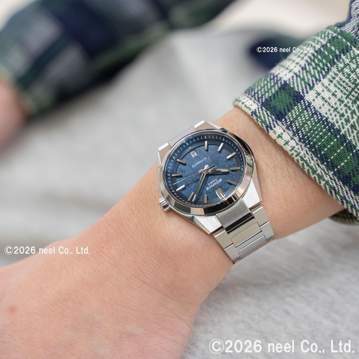 EDIFICE（CASIO） （保護フィルム付き）カシオ エディフィス 自動巻き 