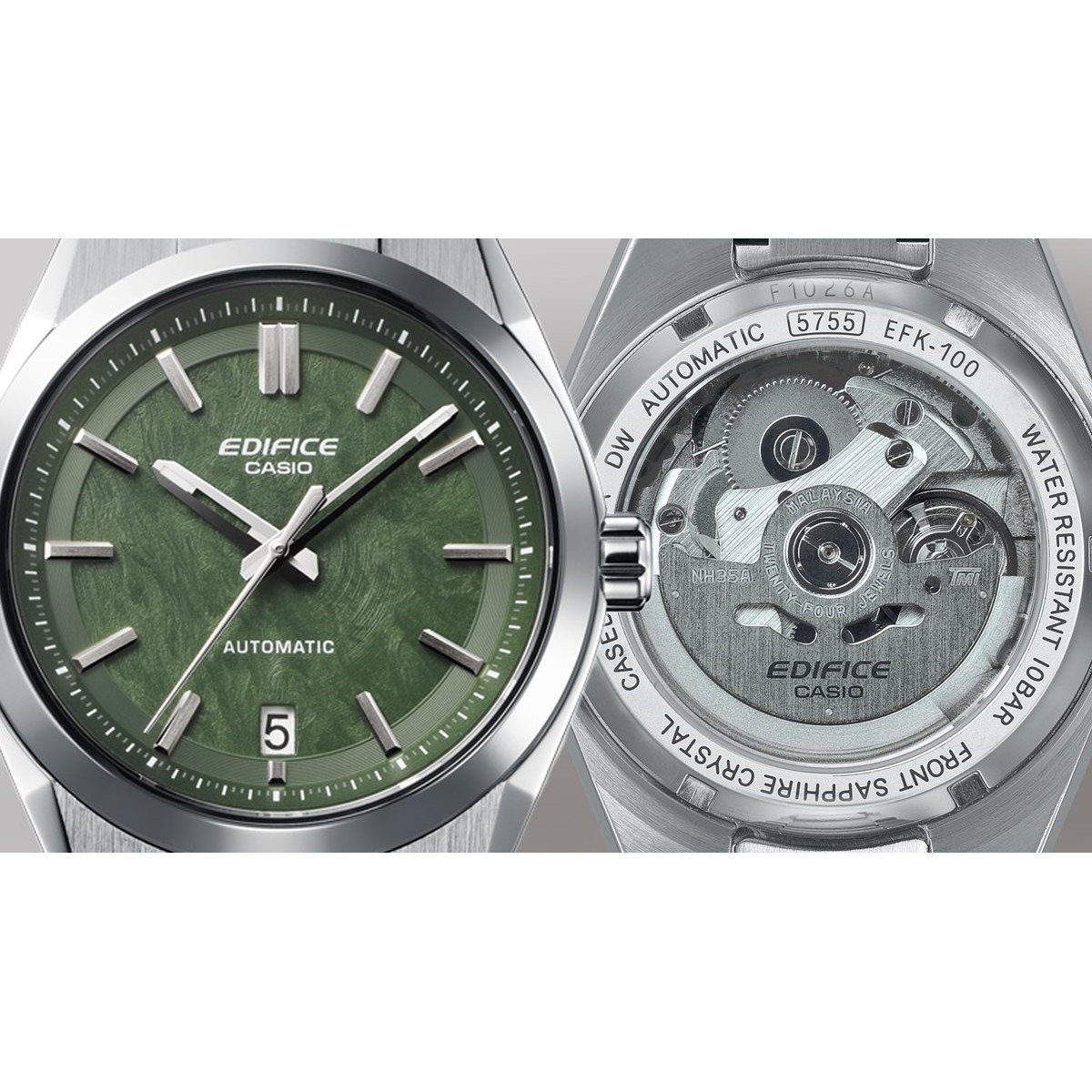 EDIFICE（CASIO） （保護フィルム付き）カシオ エディフィス 自動巻き 